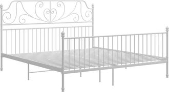 vidaXL Estructura De Cama Sin Colch&oacute;n Metal Blanco 180x200 Cm Vidaxl
