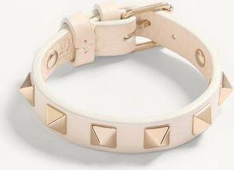 Valentino Garavani Bracciale Rockstud In Pelle Donna LIGHT IVORY UNI