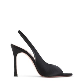 Amina Muaddi Alexa 105 Satin Slinback