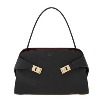 Ferragamo Leren Handtas met Handvat - Dames - Handtassen - Zwart - ONE Size - Leer - Tassen