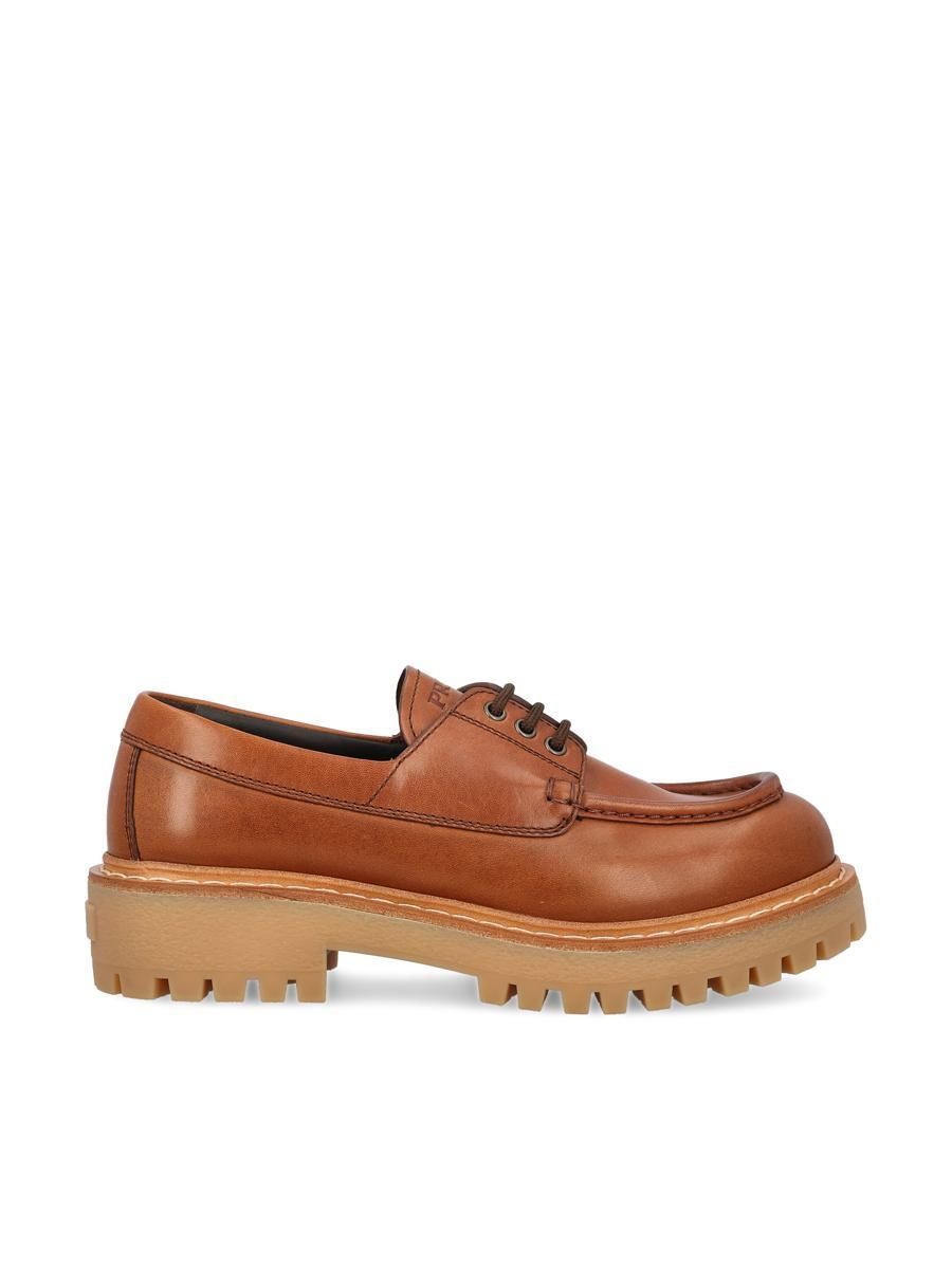 ローファー・オックスフォード PRADA Caramel leather lace-up shoes (1E206DFDX65055 F0GVP) PRADA Caramel Leather Lace-Up Shoes (PRADA/ローファー