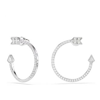 Swarovski Idyllia Hoop Oorbellen - Dames - Accessoires - Grijs - Maat: ONE Size