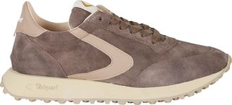 Valsport Chocolate Suede Nappa Leather Low-Top Sneakers