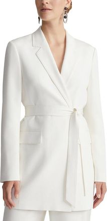 Lafayette 148 New York Notch Lapel Silk-Blend Blazer