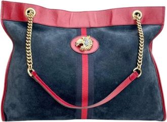 Gucci Pre-owned Tote Bags, female, Blue, Size: ONE SIZE Pre-owned Vintage Tote Bag