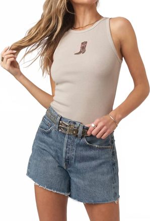 Bloomingdale's Bow Boot Tank Top In Raw Linen