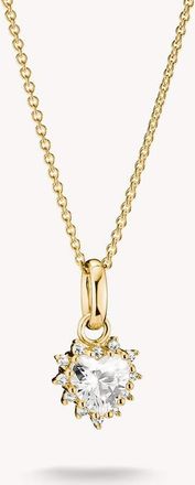 Thomas Sabo catenina con zircone taglio cuore bianco in oro giallo, bianco
