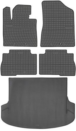 OEM Juego De Alfombrillas De Goma Para Coche Y Alfombrilla Para Maletero Para Kia Sorento Ii Suv (2012-2015)