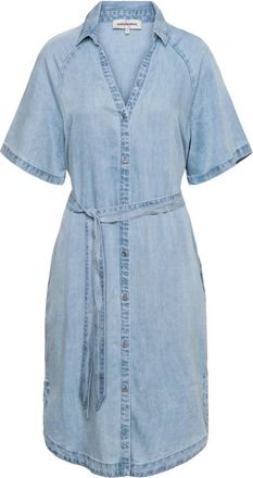 &Co Woman Jacklyn Shirt Dress - Dames - Shirt Kleedjes - Blauw - 2XL - Katoen - Kleedjes