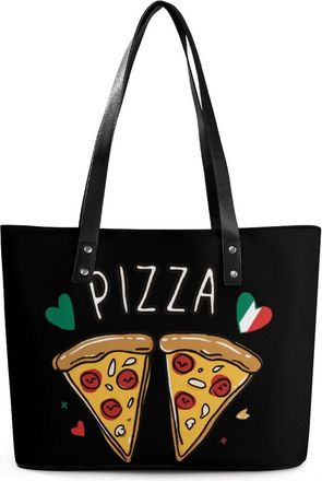 Generic Italian Pizza Tote Bags for Women Cute Shoulder Purses Handbags