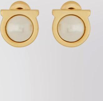Ferragamo pearl drop earrings