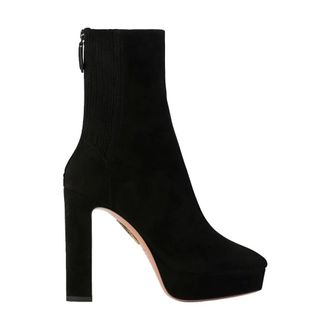 Aquazzura Heeled Boots, female, Black, Size: 9 1/2 US Martine Bootie Plateau 110