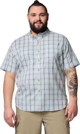Columbia Mens Rapid Rivers II Short Sleeve Shirt, Ripple Blue Multi Gingham, XXL