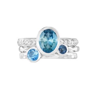 Dower & Hall Sea Breeze Twinkle Stacking Rings