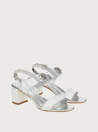 Ferragamo Block Heel Sandal - White
