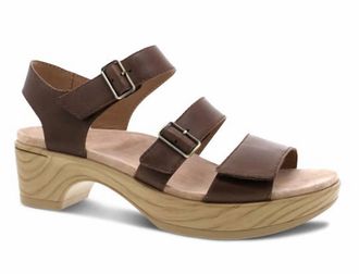 Dansko Womens Malena Sandal In Brown Smooth Calf