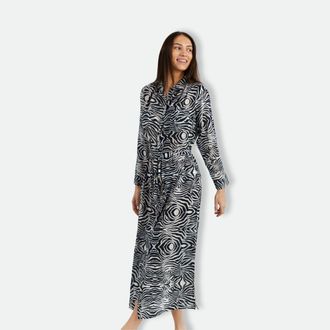 Panos Emporio Womens Zebra Ismene Dress - Multicolour Cotton - Size Small/Medium