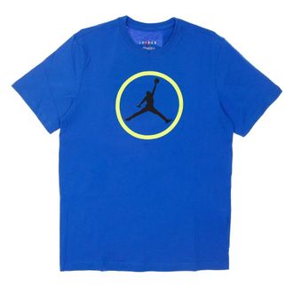 Nike Jordan T-Shirts, male, Blue, Size: XL Sporty Race Hybrid Crew T-Shirt