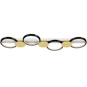 OEM Plafoniera A Led Da 38w, 1500 Lm, 3000k-6500k, Lampada Da Soggiorno Con 4 Lampadine, Telecomando, Nero E Oro