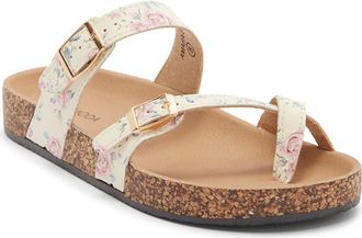 Top Moda Amara Toe Loop Sandal in Beige Pu at Nordstrom Rack, Size 6.5