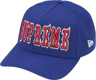 SUPREME x New Era SS26 Gothic Outline Adjustable Cap Blue SUP-SS26-1050-BLU
