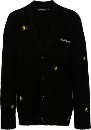 Nahmias Sunshine Logo-Embroidered Cardigan - Mens - Nylon/Mohair/Acrylic/Spandex/Elastane