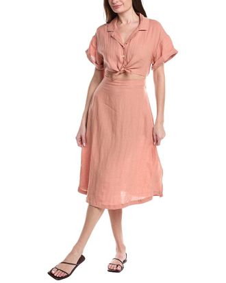 Vitamin A Playa Cut Out Linen Midi Dress