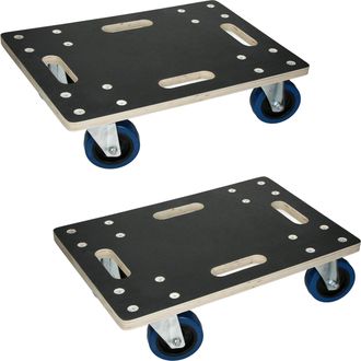 ECD Germany Ecd Germany - 2x Plataformas De Carga Hasta 800kg Con Ruedas Para Mover Muebles O Electrodom&eacute;sticos 35x50 Cm Tabla Rodante De Transporte Carretilla Pa