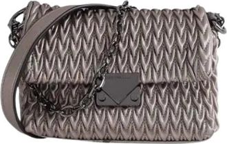 Armani Pre-owned Shoulder Bag - Dames - Vintage Schoudertas - Grijs - ONE Size - Leer - Vintage