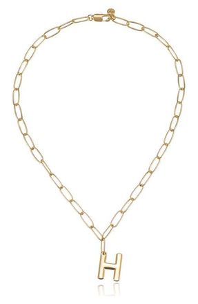 Ettika Initial Pendant Necklace in Gold - H at Nordstrom