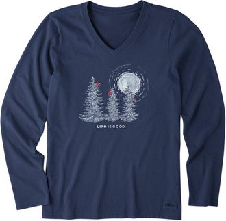 Life is good Long Sleeve V-Neck T-Shirt