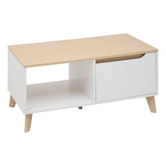 5five Simply Smart Mesa De Centro Luma Rectangular, 48 X 90 Cm, Blanca - 5five