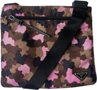 Prada Pre-owned Cross Body Bags, female, Multicolor, Size: ONE SIZE Pre-owned Canvas prada-bags