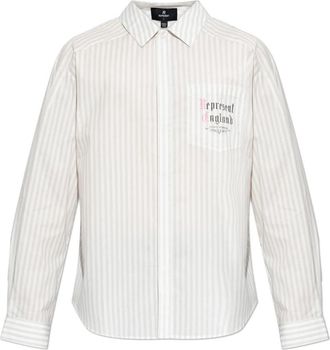 Represent Pinstripe Shirt - Heren - Casual Overhemden - Wit - XL - Katoen - Overhemden