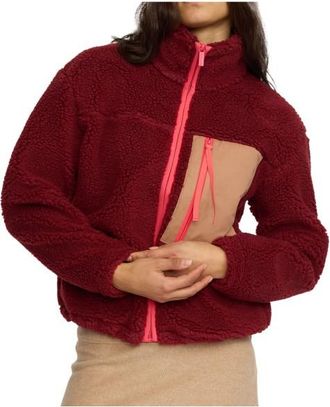 Selfhood Teddy Jacket Fleecejacke für Damen | rot