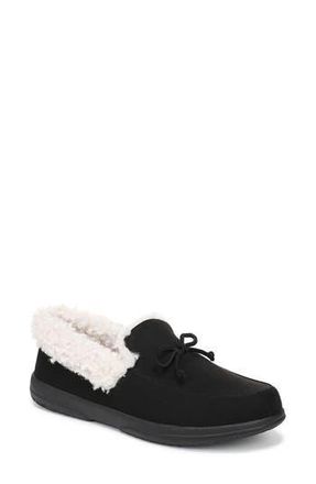 Vionic Claribel Faux Shearling Lined Slipper in Black at Nordstrom Rack, Size 7