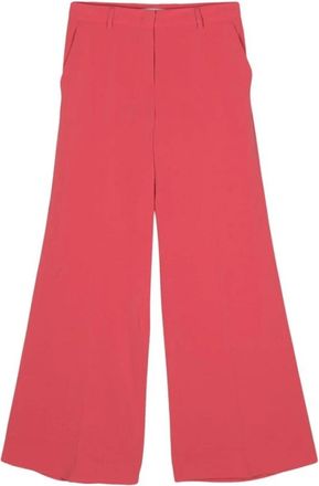 Alberto Biani Framboosroze Wijde Broek - Dames - Wijde Broeken - Roze - S - Broeken