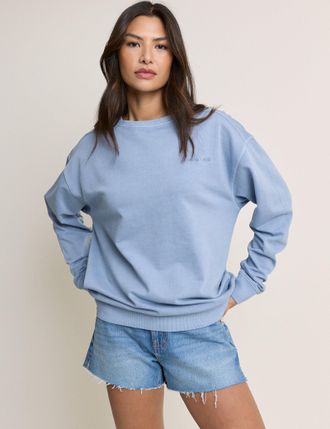 Nobody's Child Light Blue Relaxed Fit Sweatshirt