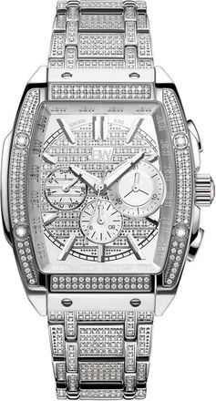 JBW Platinum Series Silver-tone Dial Mens Watch PS570B