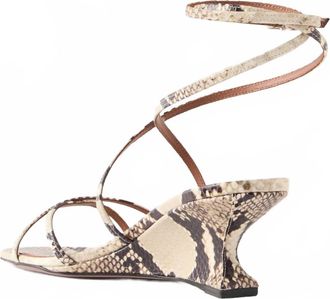 PARIS TEXAS Womens Nina Lace Up Sandal In Natural