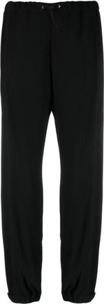 Moncler Satijnen joggingbroek - Dames - Straight fit broeken - Zwart - XS - Satijn - Broeken