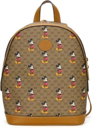 Gucci Pre-owned Fabric gucci-bags - Dames - Vintage Rugzakken - Bruin - ONE Size - Vintage