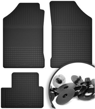OEM Alfombrillas De Goma + Topes Para: Lancia Ypsilon I Hatchback (1996-2003)