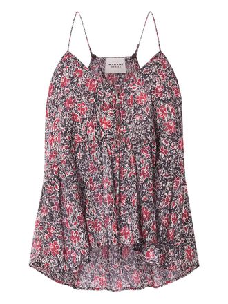 Isabel Marant LIRHETTA top met ruches - Zwart