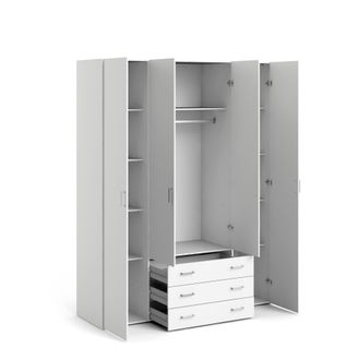 Dmora Guardaroba Grande Amoruccio, Mobile Camera Da Letto, Cabina Armadio Portabiti, Armadio Appendiabiti, 154x50 H200 Cm, Bianco - Dmora