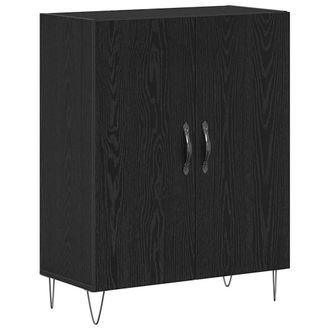 Berkfield Home Highboard Black Oak 69.5x34x180 cm Engineered Wood