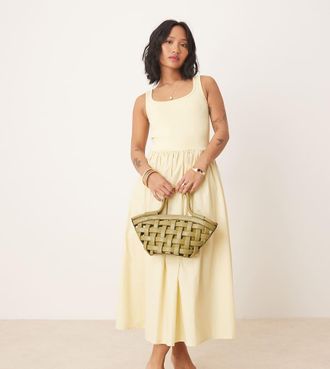 Nobody's Child Colorado - Vestito midi con spalline sottili giallo