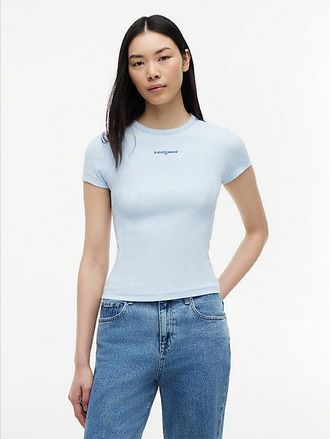 Tommy Hilfiger Camiseta slim acanalada con logo