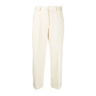 Dries Van Noten Cropped Trousers - female - Dries Van Noten - Cropped Trousers - Beige - L - Trousers