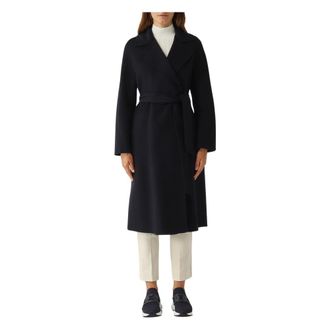 Max Mara Dames, Mantels, Blauw, Maat: L Zijde